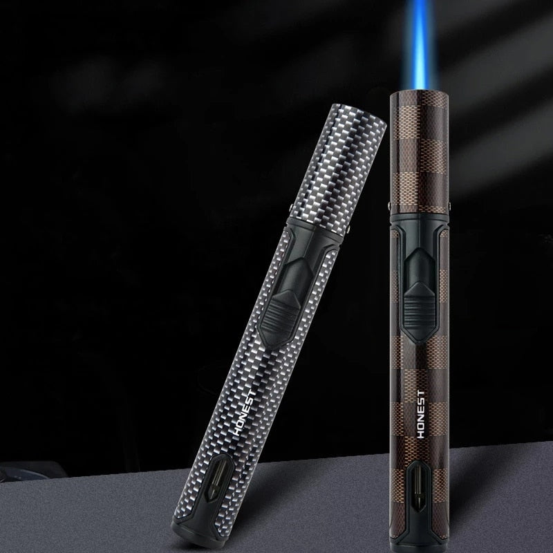 HONEST Windproof Pen Spray Gun Jet Butane Candle Lighter Metal Gas Kitchen Welding Torch Turbo Cigar Pipe Lighter Gadgets Men