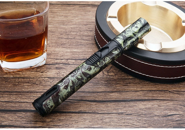 HONEST Windproof Pen Spray Gun Jet Butane Candle Lighter Metal Gas Kitchen Welding Torch Turbo Cigar Pipe Lighter Gadgets Men