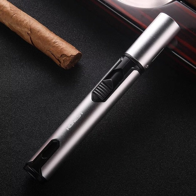 HONEST Windproof Pen Spray Gun Jet Butane Candle Lighter Metal Gas Kitchen Welding Torch Turbo Cigar Pipe Lighter Gadgets Men