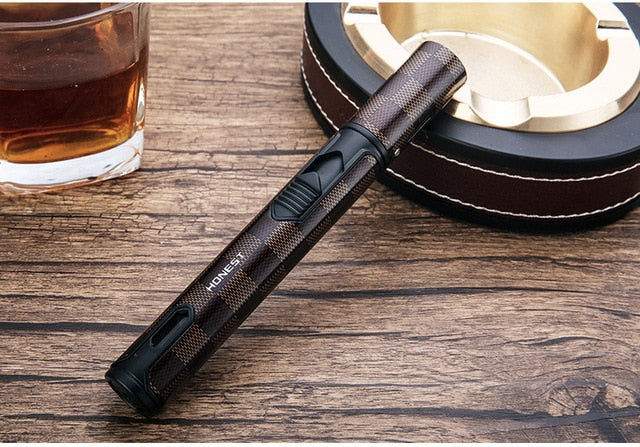 HONEST Windproof Pen Spray Gun Jet Butane Candle Lighter Metal Gas Kitchen Welding Torch Turbo Cigar Pipe Lighter Gadgets Men