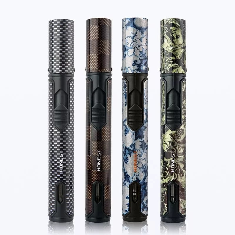 HONEST Windproof Pen Spray Gun Jet Butane Candle Lighter Metal Gas Kitchen Welding Torch Turbo Cigar Pipe Lighter Gadgets Men